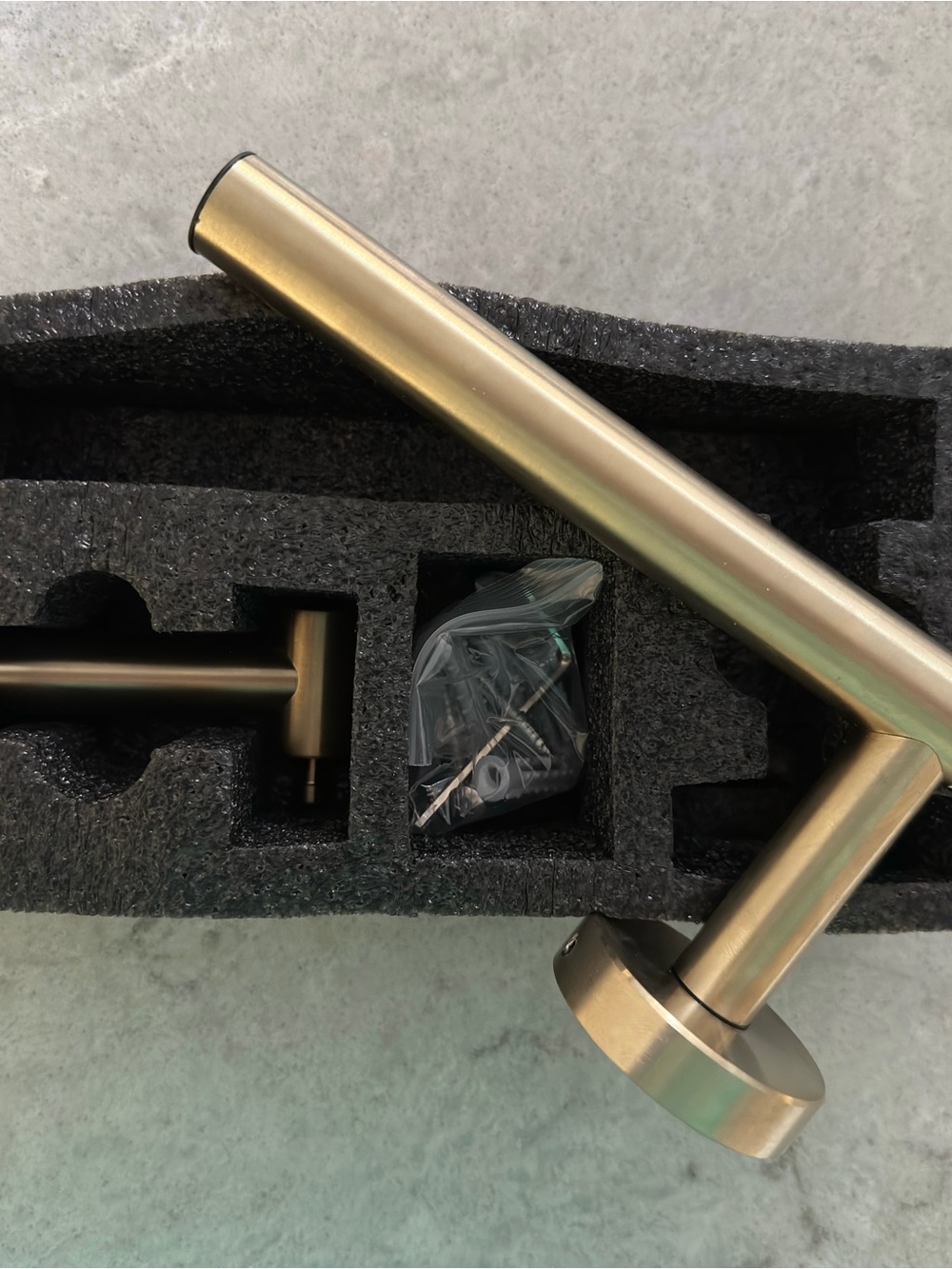 Brushed Gold Modern TP Holder